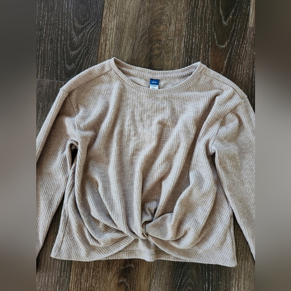 Old Navy Long Sleeve Twist Front Top Girls Size Large 10-12 - Picture 2 of 4